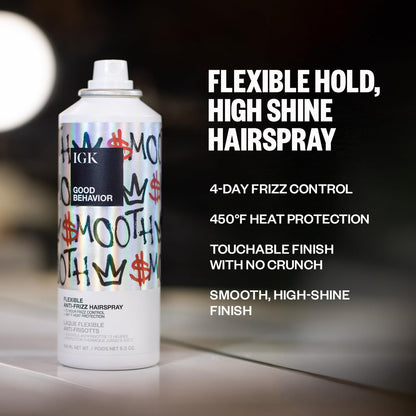 IGK GOOD BEHAVIOR Flexible Hairspray - 5 oz - Lightweight Hold & Shine Avelisse