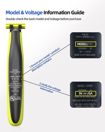 5V UL Charger for Philips Norelco Wet & Dry Electric Shaver & One Blade 360
