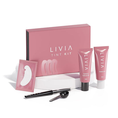Livia Black Eyelash and Eyebrow Color Set – Long-Lasting, Natural-Looking Color for 4 Weeks – Vegan & Gentle for Sensitive Skin – Easy DIY Solution