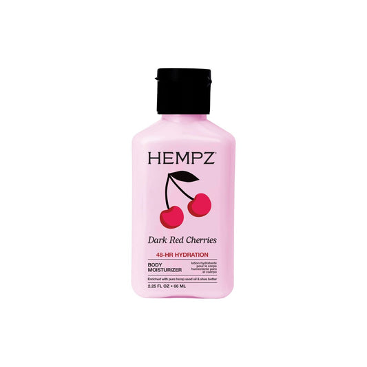 Hempz Mini Cherry Lotion – Ultra Hydrating Body & Hand Moisturizer, Dark Red Cherries, 2.25 oz Travel Size