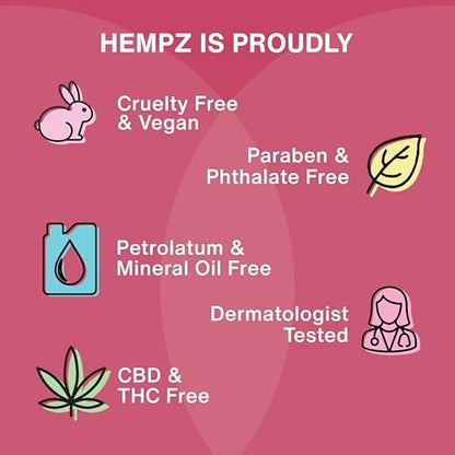 Hempz Mini Brazilian Berry Beauty Actives Lotion - Hydrating Moisturizer for Body, Hands and Feet 2.25 oz