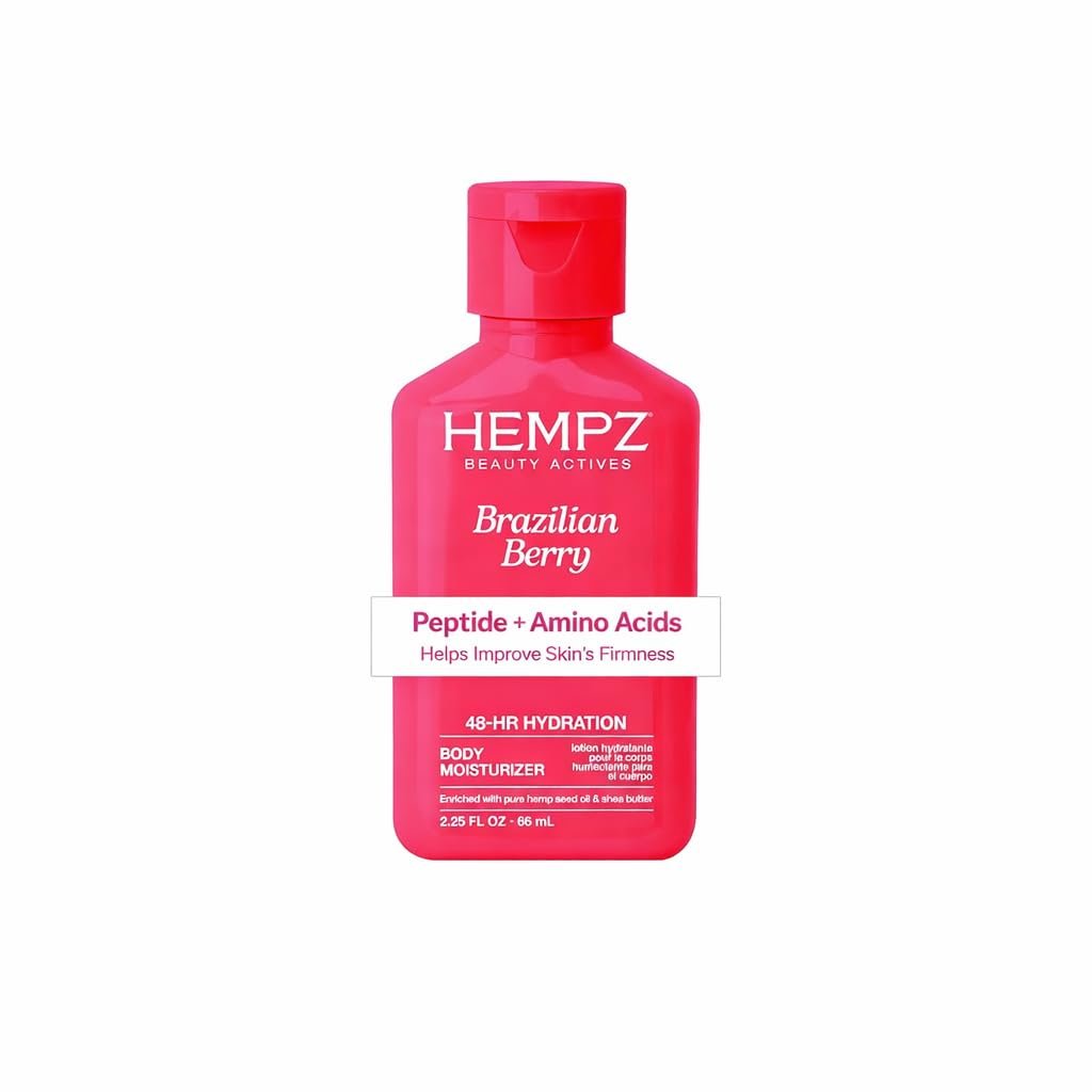 Hempz Mini Brazilian Berry Beauty Actives Lotion - Hydrating Moisturizer for Body, Hands and Feet 2.25 oz - görsel 1