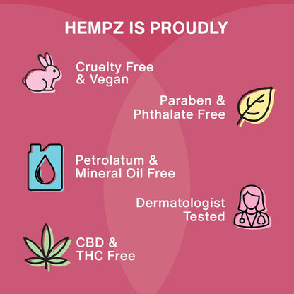Hempz Mini Brazilian Berry Beauty Actives Lotion - Hydrating Moisturizer for Body, Hands and Feet 2.25 oz