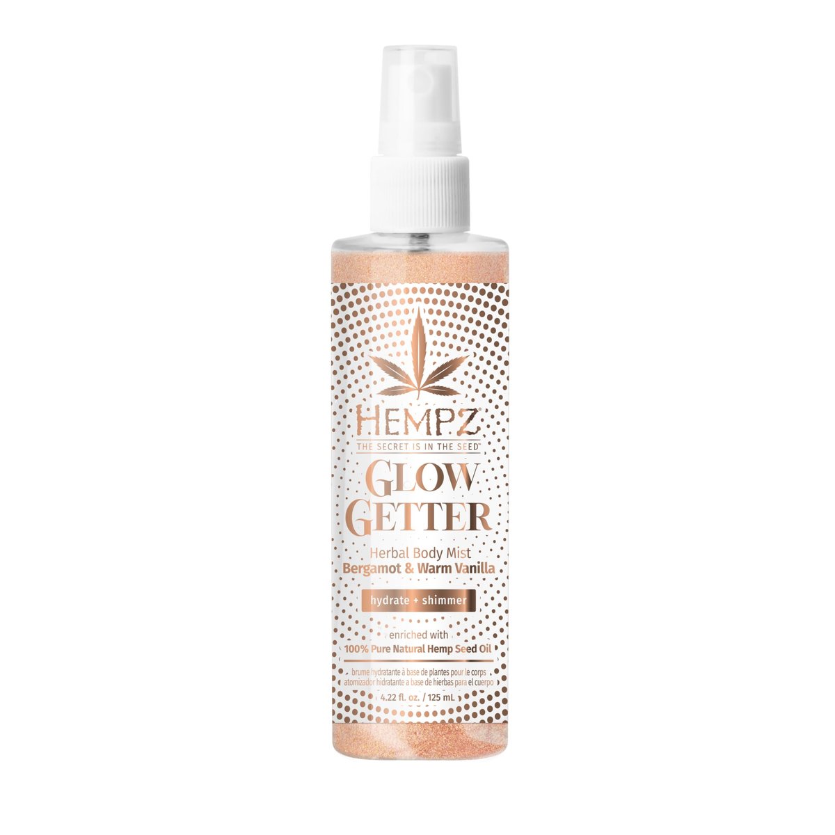 Hempz Glow Getter Hydrating Body Mist with Shimmer - 4.22 oz Avelisse