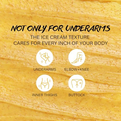 Underarm Detox Scrub with Turmeric & Vitamin C – Dark Spot Remover, Exfoliating Body Scrub for Women and Men, Even Skin Tone, Pigmentation Removal, 7.4 oz Avelisse