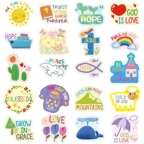 Fancy Land 140Pcs Religious Tattoos for Kids - Temporary Christian Easter Tattoo Sheets with Individual Bible Verses - Sunday School Crafts & Party Favors - görsel 4