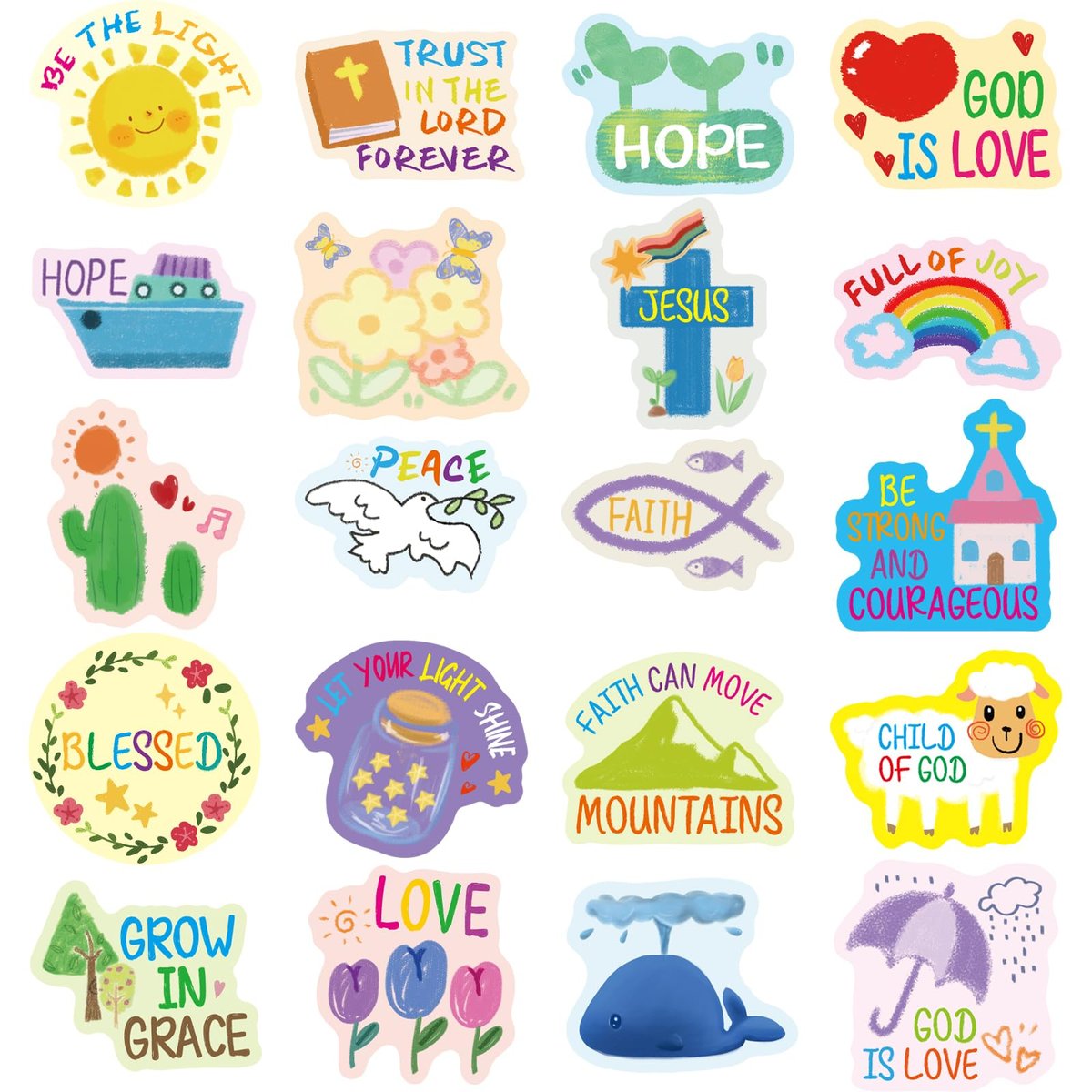 Fancy Land 140Pcs Religious Tattoos for Kids - Temporary Christian Easter Tattoo Sheets with Individual Bible Verses - Sunday School Crafts & Party Favors - görsel 3