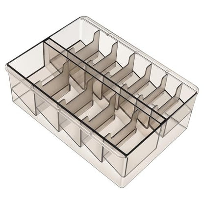 Perfitech Clipper Guard Holder Organizer with 12 Slots, Sturdy PC Material - Transparent