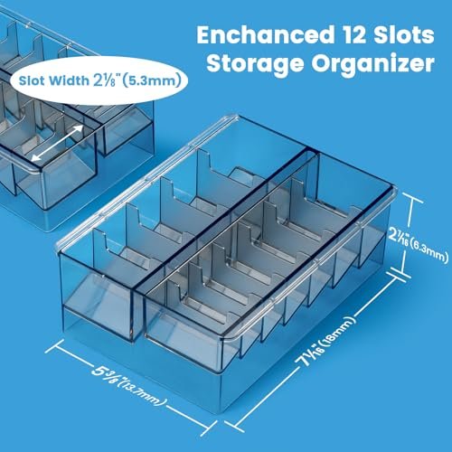 Perfitech Clipper Guard Holder Organizer with 12 Slots, Sturdy PC Material - Transparent - görsel 10