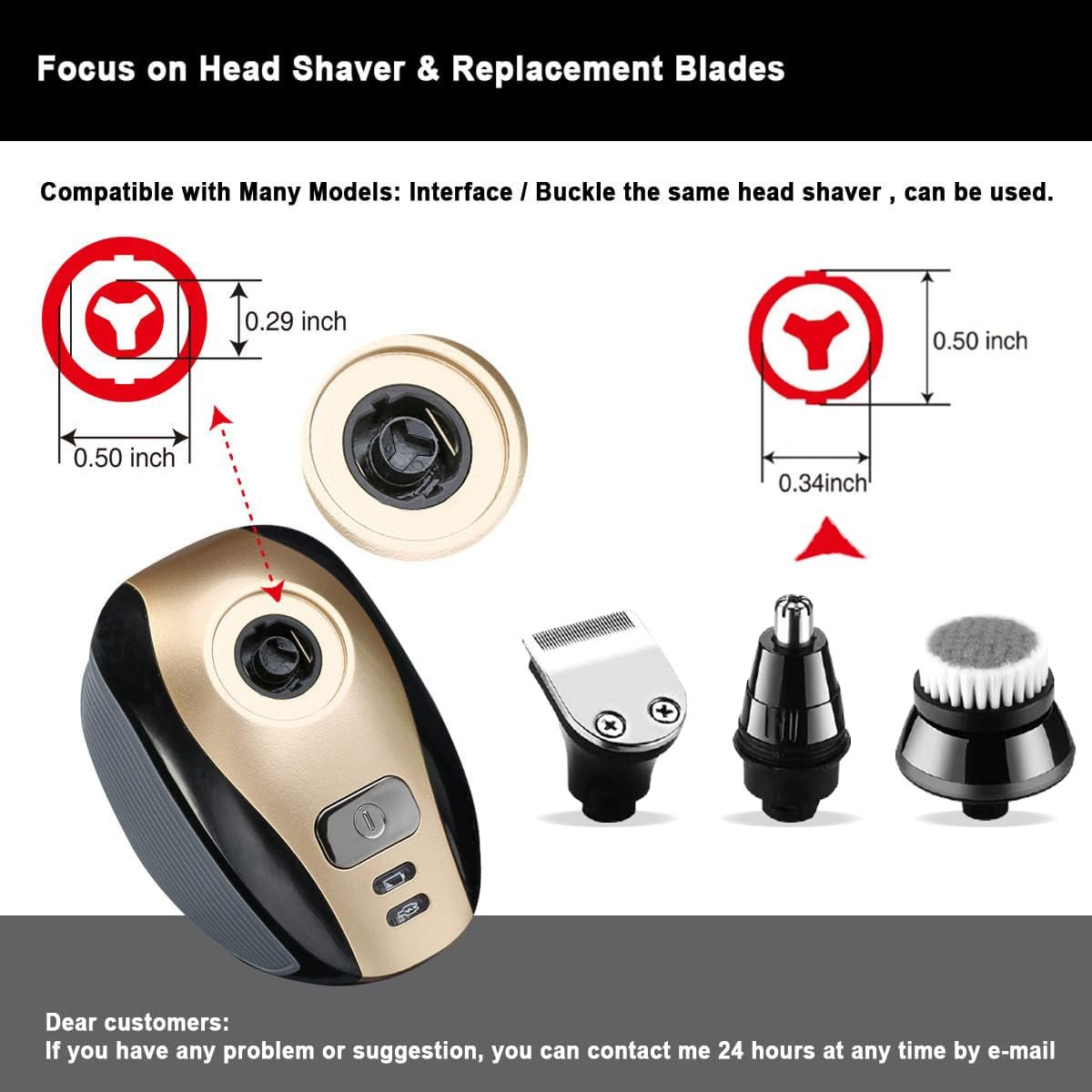 Universal Head Shaver Parts Compatible with Freedom Bird Shaver & Other Brands - SOLASKY Avelisse