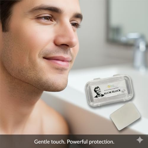 Herbs Botanica Alum Block for Shaving – Natural Aftersave Stone for Men, Stops Bleeding from Nicks & Cuts, 3.5 oz - görsel 12