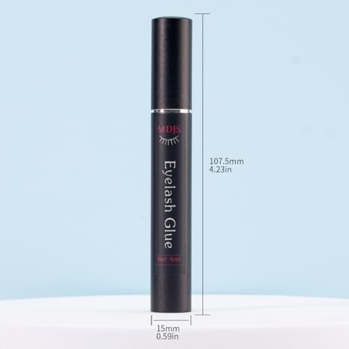 A9-h-b Single Tip False Eyelash Glue - Black Latex Free Eyelash Adhesive, Natural & Durable 6ml White - görsel 12