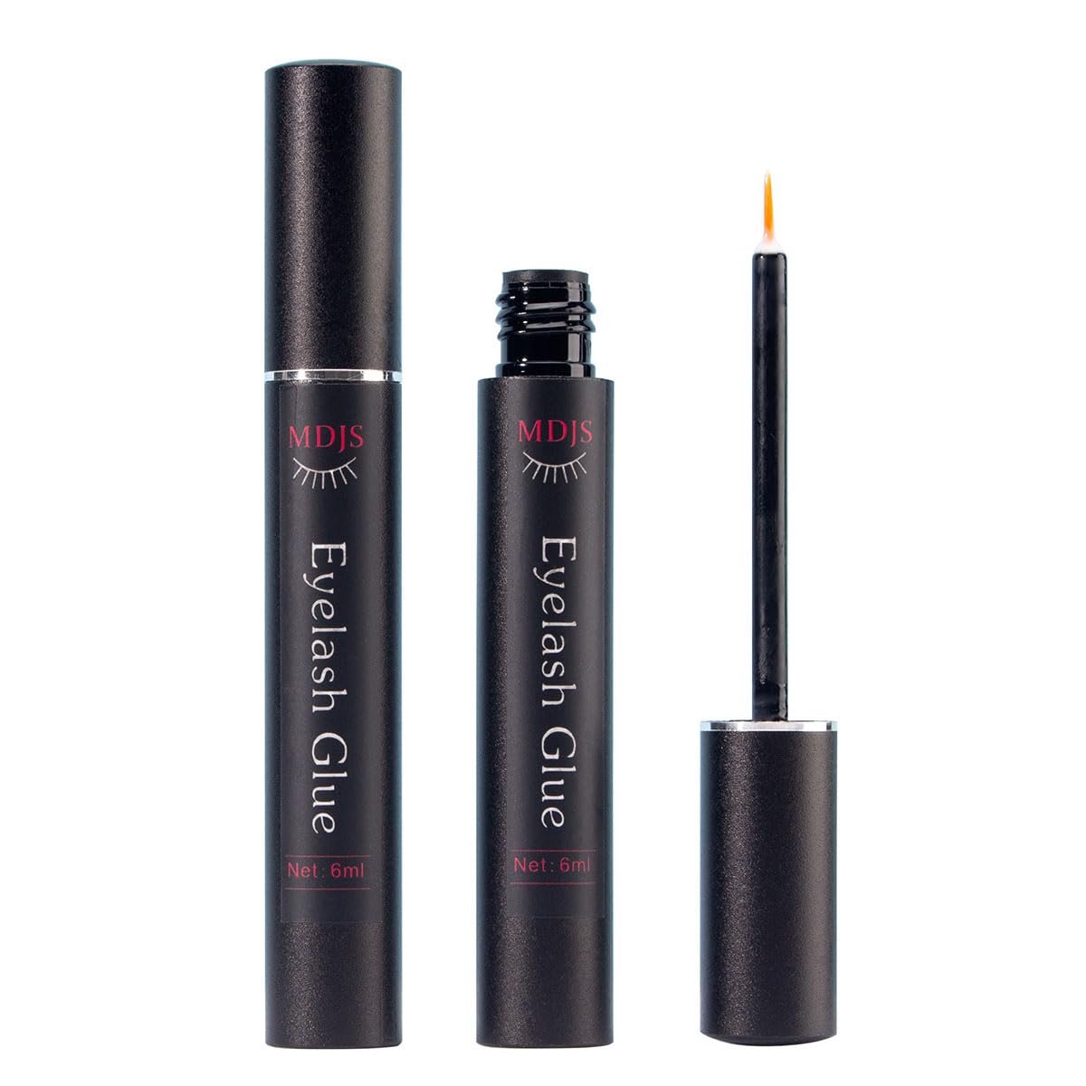 A9-h-b Single Tip False Eyelash Glue - Black Latex Free Eyelash Adhesive, Natural & Durable 6ml White - görsel 1