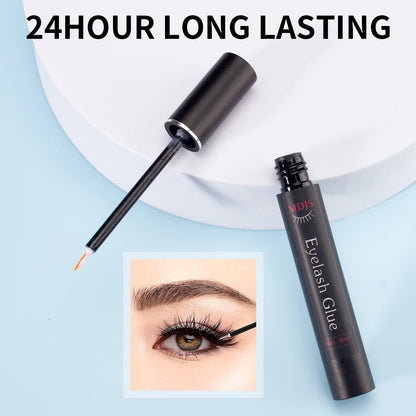 A9-h-b Single Tip False Eyelash Glue - Black Latex Free Eyelash Adhesive, Natural & Durable 6ml White