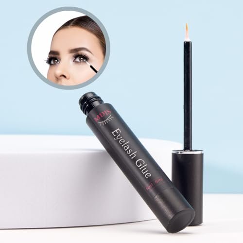 A9-h-b Single Tip False Eyelash Glue - Black Latex Free Eyelash Adhesive, Natural & Durable 6ml White - görsel 4