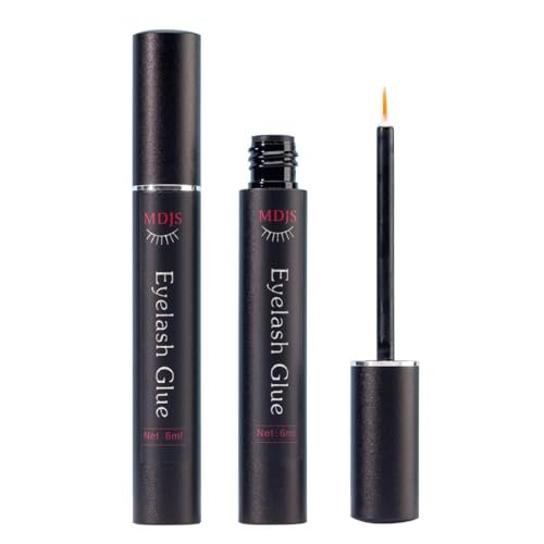 A9-h-b Single Tip False Eyelash Glue - Black Latex Free Eyelash Adhesive, Natural & Durable 6ml White - görsel 2