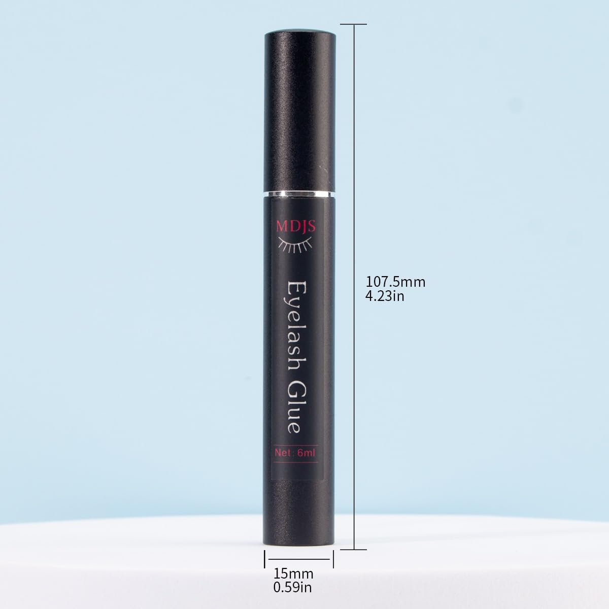 A9-h-b Single Tip False Eyelash Glue - Black Latex Free Eyelash Adhesive, Natural & Durable 6ml White - görsel 11