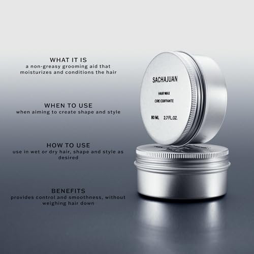SACHAJUAN Hair Wax - Lightweight Styling Wax for Texture, Shine & Definition - Medium Hold, Non-Greasy - 2.7 oz Avelisse