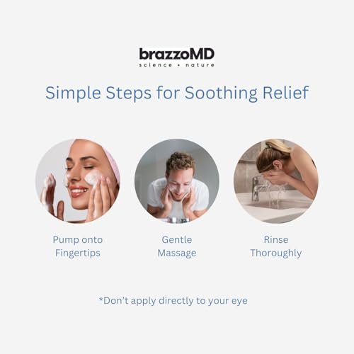 brazzoMD Stye Relief Foaming Cleanser – Soothing & Moisturizing for Styes and Chalazion – 1.69 fl oz (50 mL) Avelisse