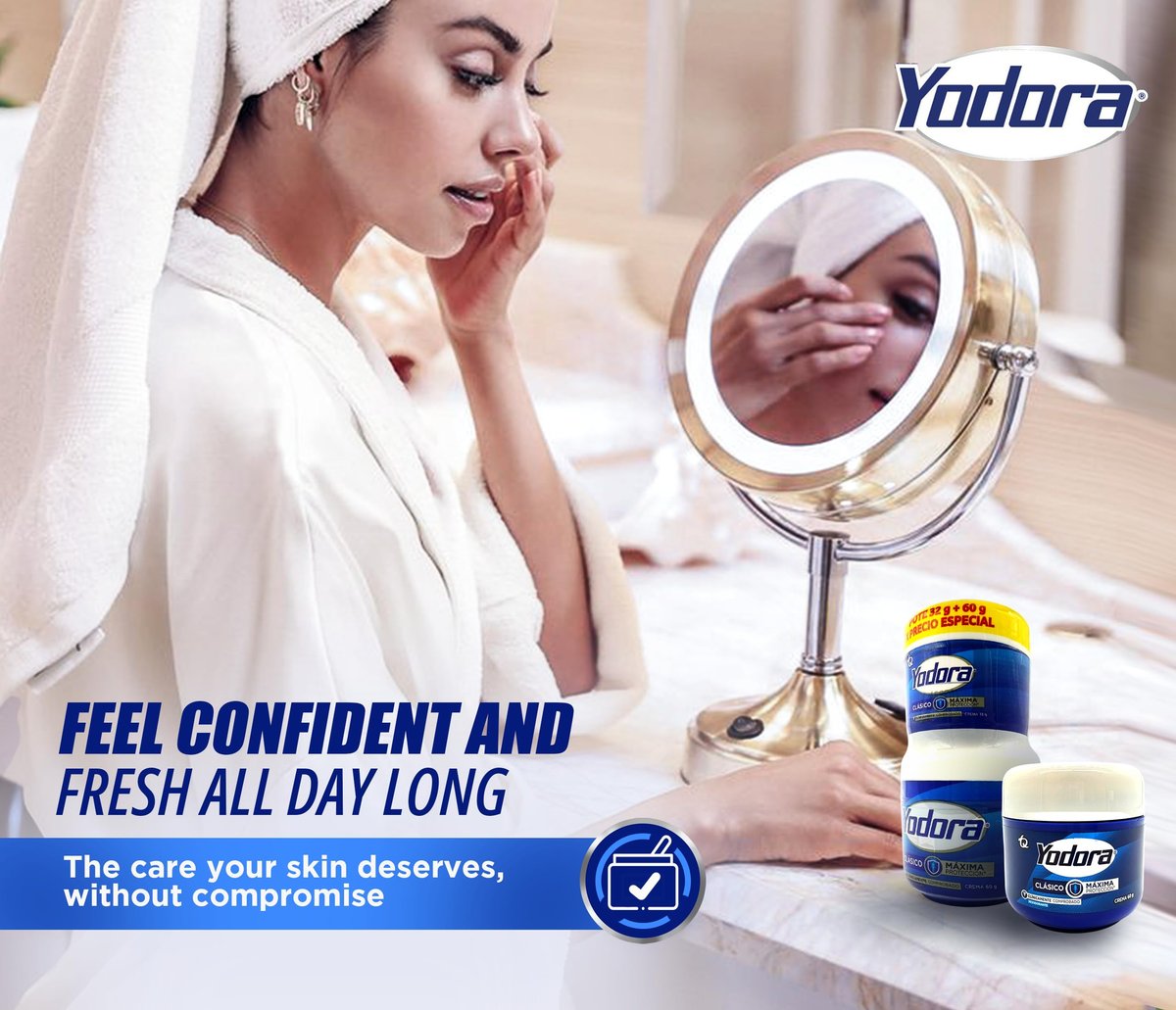 Classic Deodorant Yodoraa – Pack of 60g & 32g – Maximum Protection, Imported from Colombia Avelisse