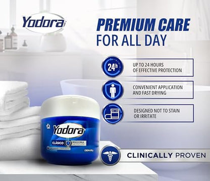 Classic Deodorant Yodoraa – Pack of 60g & 32g – Maximum Protection, Imported from Colombia Avelisse