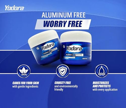 Classic Deodorant Yodoraa – Pack of 60g & 32g – Maximum Protection, Imported from Colombia Avelisse
