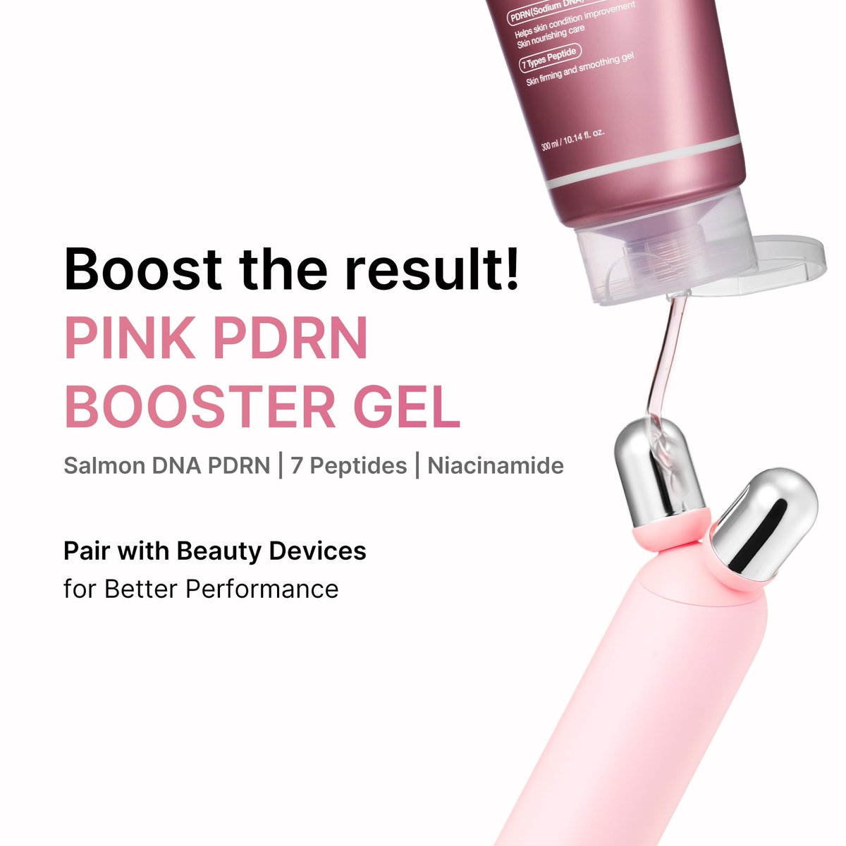 medicube PDRN Booster Gel – Salmon DNA, Peptides & Niacinamide Hydrating Facial Gel for Face Roller, Gua Sha & Booster Pro – Korean Skincare for Firming & Glow - görsel 4
