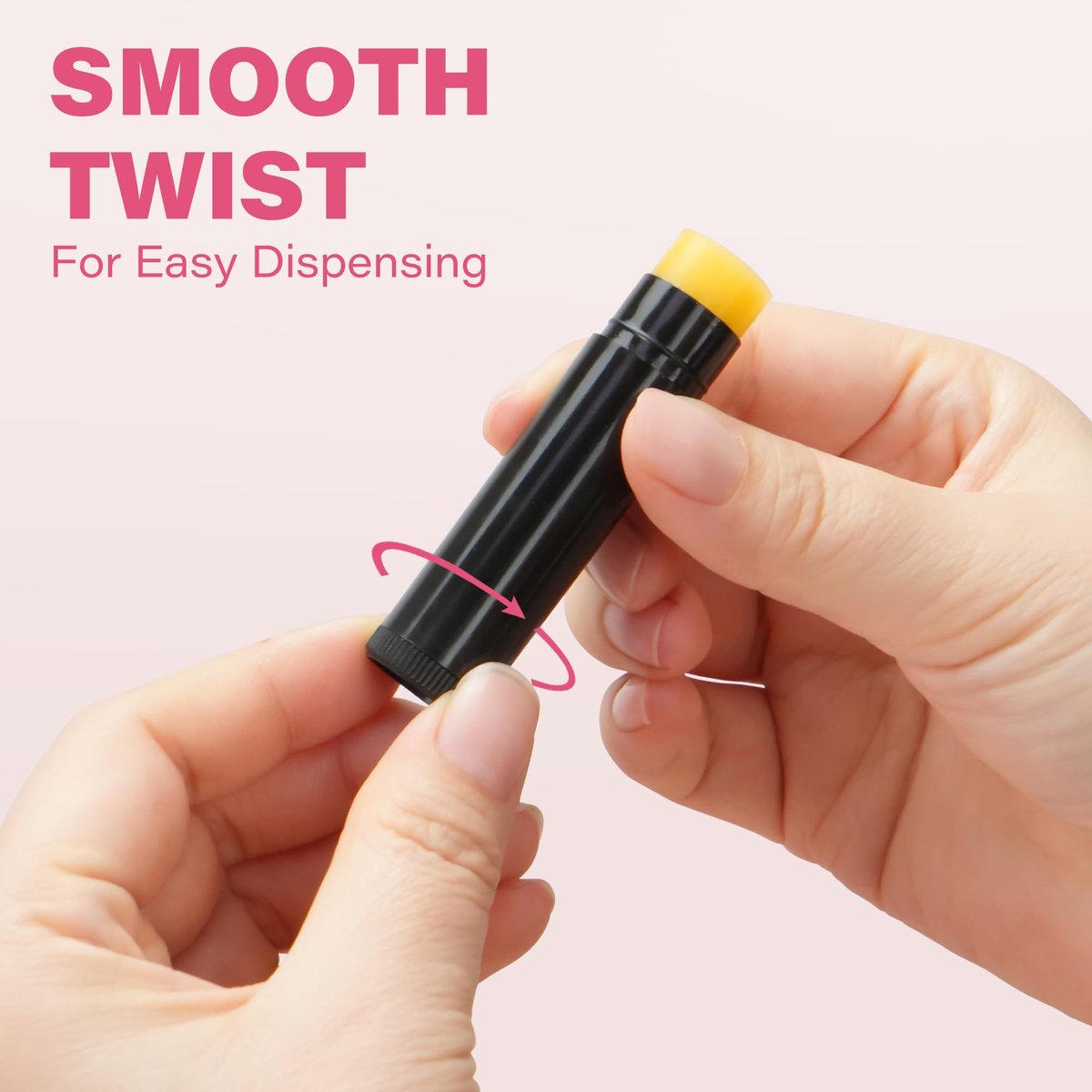 LotFancy Lip Balm Tubes Kit with Filling Tray and Spatula - 50-Pack 4.5ml Black BPA-Free Leak-Proof Containers for Handmade Lip Balm Making Avelisse