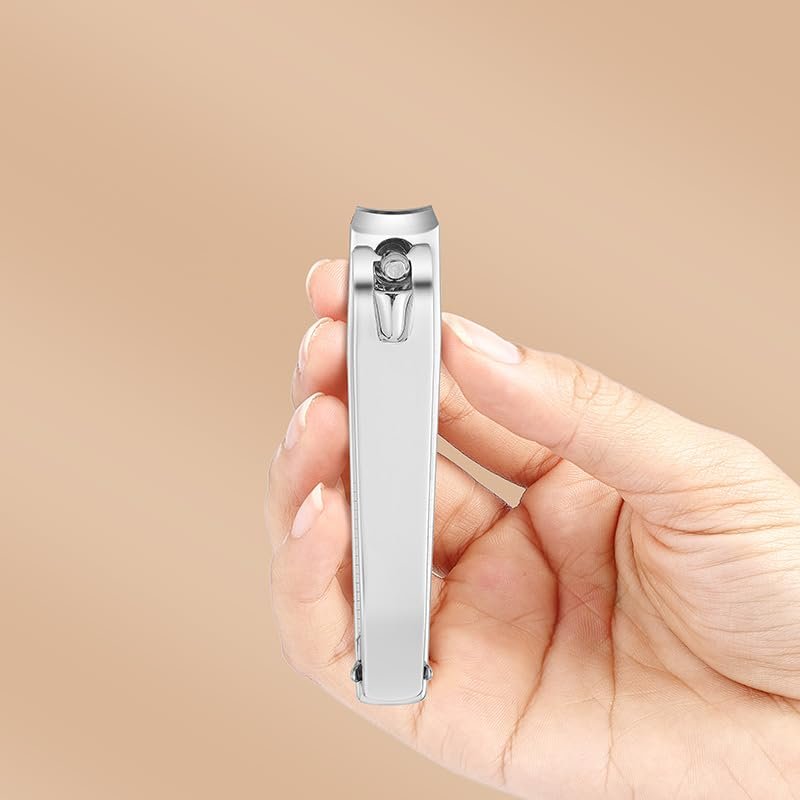 Ucheom Large Nail Clippers 2-Pack: Sharp Stainless Steel Fingernail & Toenail Trimmers with Nail File, Manicure Kit for Men & Women, Black and Silver - görsel 8