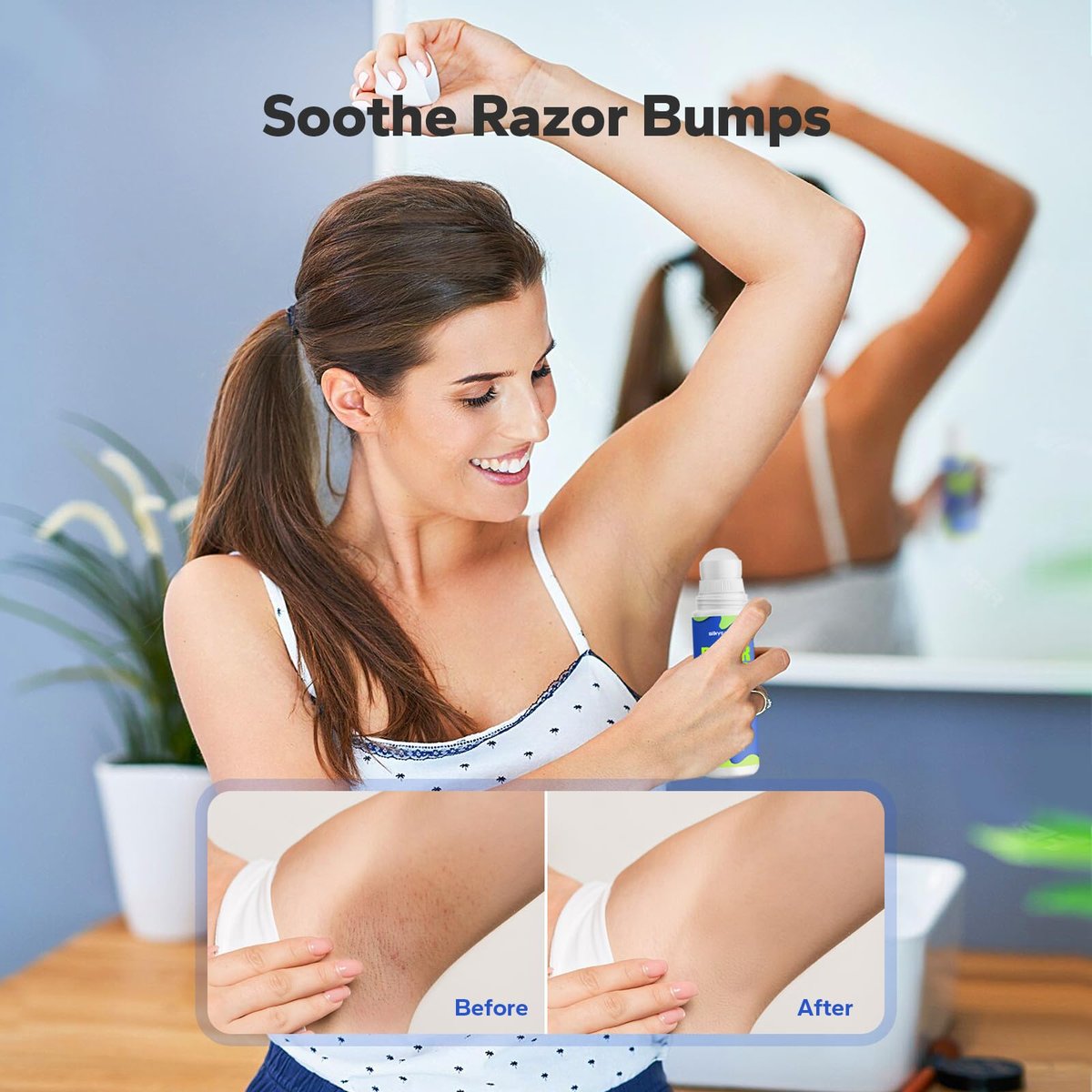 SilkySecret Razor Bump Stopper – Ingrown Hair Treatment & Razor Burn Relief for Men & Women, After Shave Lotion for Smooth, Bump-Free Skin (3.38 Fl Oz) - görsel 3