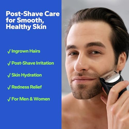 SilkySecret Razor Bump Stopper – Ingrown Hair Treatment & Razor Burn Relief for Men & Women, After Shave Lotion for Smooth, Bump-Free Skin (3.38 Fl Oz)