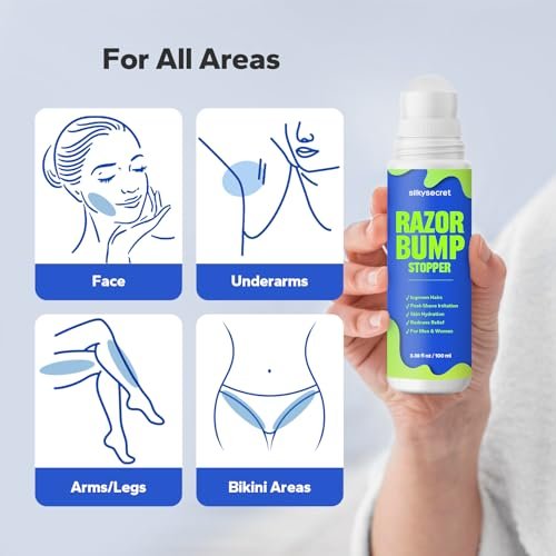 SilkySecret Razor Bump Stopper – Ingrown Hair Treatment & Razor Burn Relief for Men & Women, After Shave Lotion for Smooth, Bump-Free Skin (3.38 Fl Oz) - görsel 12