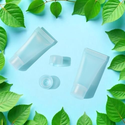 20 Pack 5ml Refillable Empty Tubes with Syringes - Portable Travel Squeezable Containers for Shampoo, Makeup, Facial Cleanser, Lip Gloss - görsel 16