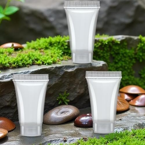 20 Pack 5ml Refillable Empty Tubes with Syringes - Portable Travel Squeezable Containers for Shampoo, Makeup, Facial Cleanser, Lip Gloss - görsel 18