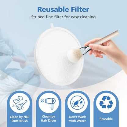 4 Pack Nail Dust Collector Replacement Filter Compatible with MelodySusie SPro / XC320J - Reusable HEPA Filter for Acrylic Nail Tools, White Avelisse