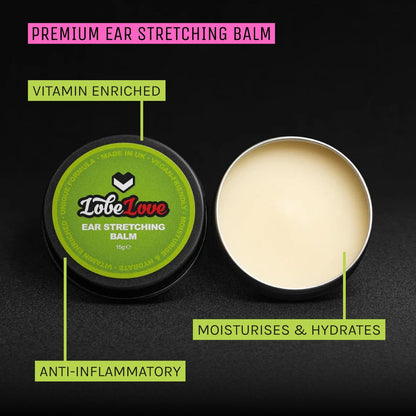 Stretch It - Ear Stretching Aftercare Trio: LobeLove Balm, Jojoba Oil & Saline Spray Avelisse