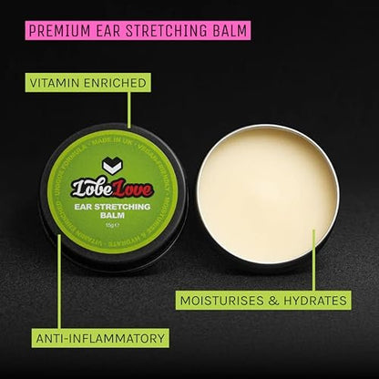 Stretch It - Ear Stretching Aftercare Trio: LobeLove Balm, Jojoba Oil & Saline Spray Avelisse