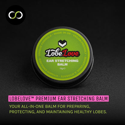 Stretch It Premium Ear Stretching Balm (15g) – Jojoba, Castor & Apricot Kernel Oil with Vitamin E for Healthy Stretched Earlobes Avelisse
