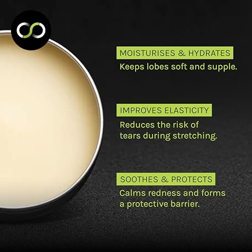 Stretch It Premium Ear Stretching Balm (15g) – Jojoba, Castor & Apricot Kernel Oil with Vitamin E for Healthy Stretched Earlobes Avelisse