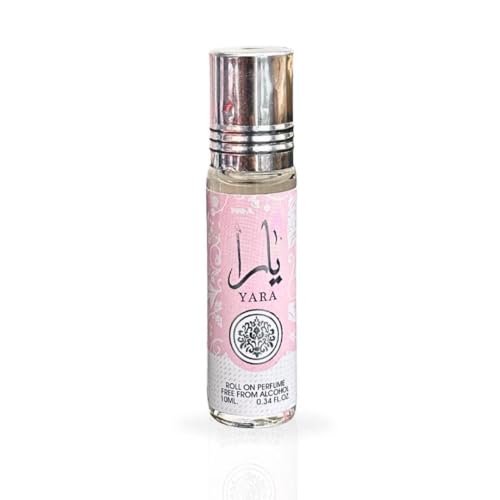 Lattafa Yara Roll-On Perfume Oil - 0.34 Fl Oz (Pack of 12) - Long-Lasting Concentrated Fragrance Avelisse