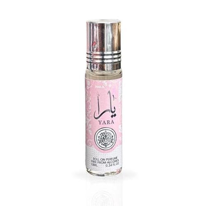 Lattafa Yara Roll-On Perfume Oil - 0.34 Fl Oz (Pack of 12) - Long-Lasting Concentrated Fragrance Avelisse