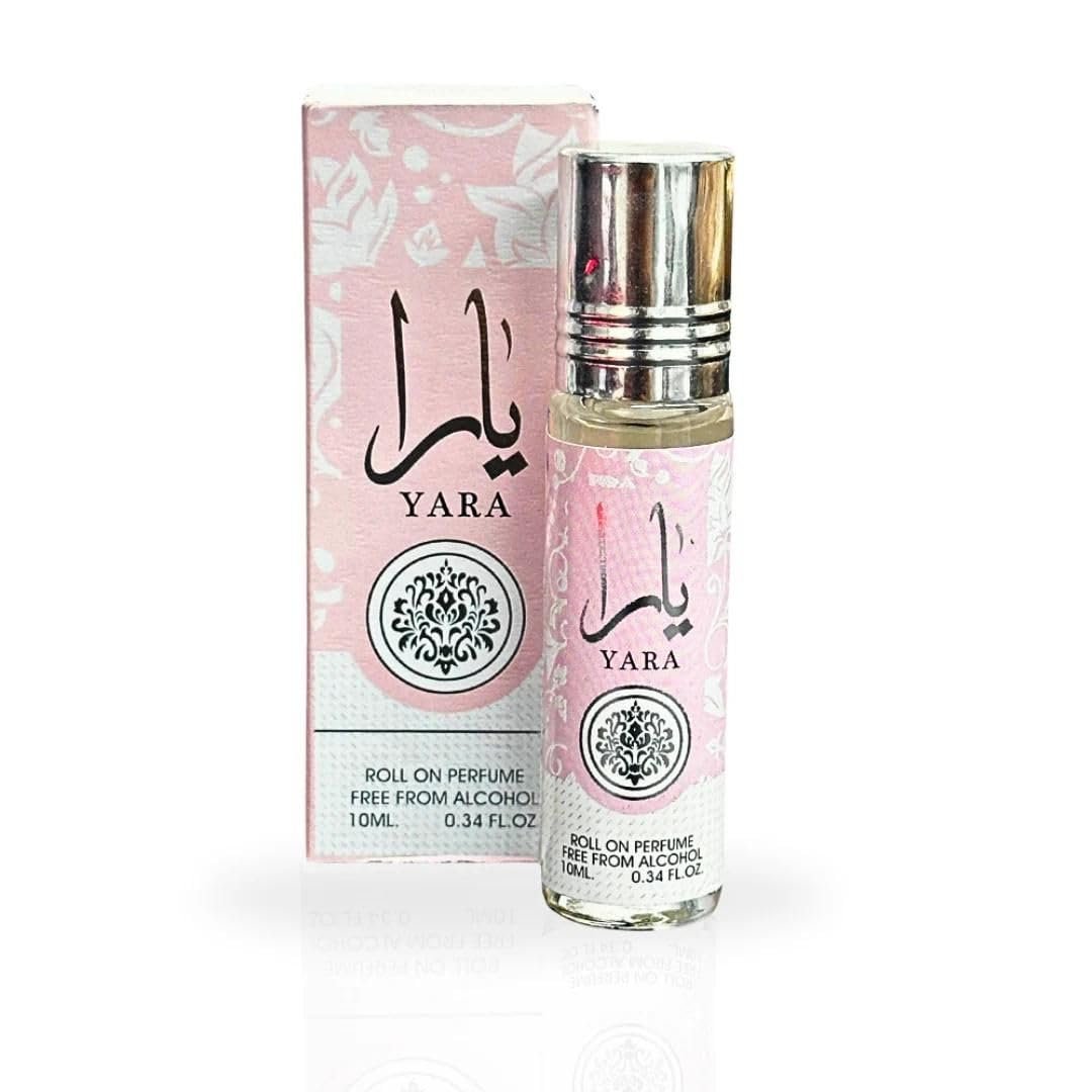 Lattafa Yara Roll-On Perfume Oil - 0.34 Fl Oz (Pack of 12) - Long-Lasting Concentrated Fragrance Avelisse