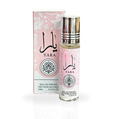 Lattafa Yara Roll-On Perfume Oil - 0.34 Fl Oz (Pack of 12) - Long-Lasting Concentrated Fragrance Avelisse