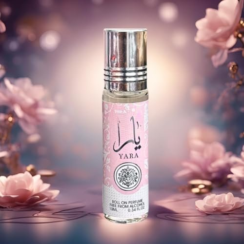 Lattafa Yara Roll-On Perfume Oil - 0.34 Fl Oz (Pack of 12) - Long-Lasting Concentrated Fragrance Avelisse