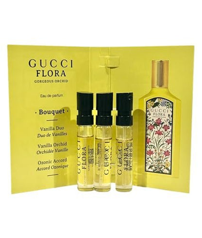 Gucci Flora Gorgeous Orchid Eau de Parfum Sample Set - 3 x 1.5 ml / 0.05 oz Travel Sprays Avelisse