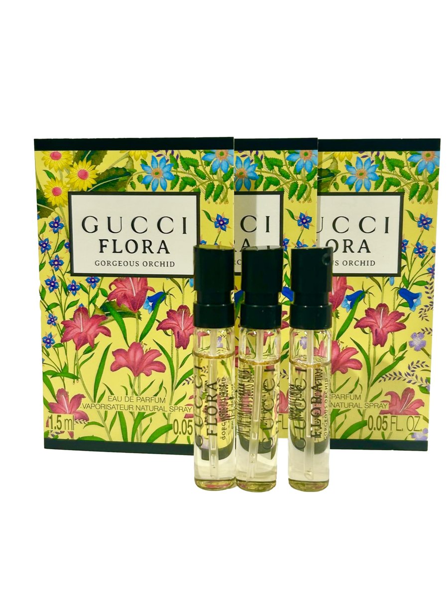 Gucci Flora Gorgeous Orchid Eau de Parfum Sample Set - 3 x 1.5 ml / 0.05 oz Travel Sprays Avelisse