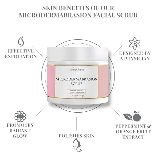 Microdermabrasion Facial Scrub – Exfoliating Face Scrub for Sensitive, Dry & Oily Skin – Deep Pore Cleansing Face Exfoliator for Smooth, Radiant Skin Avelisse