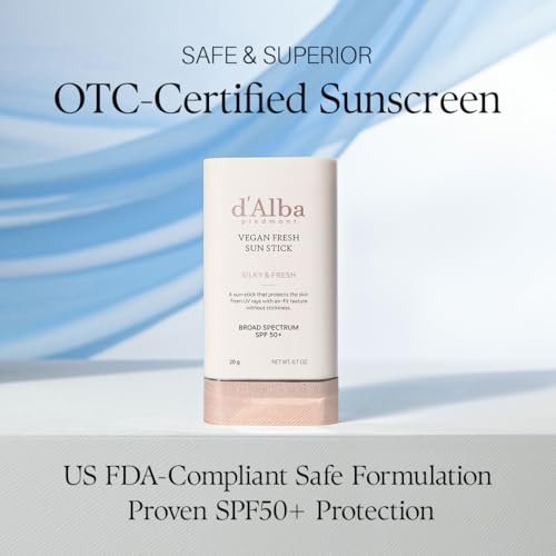 d'alba Piedmont Air Fit Fresh Sun Stick SPF 50+ - Non-Sticky, Vegan Sun Protection for On-the-Go Face - görsel 4