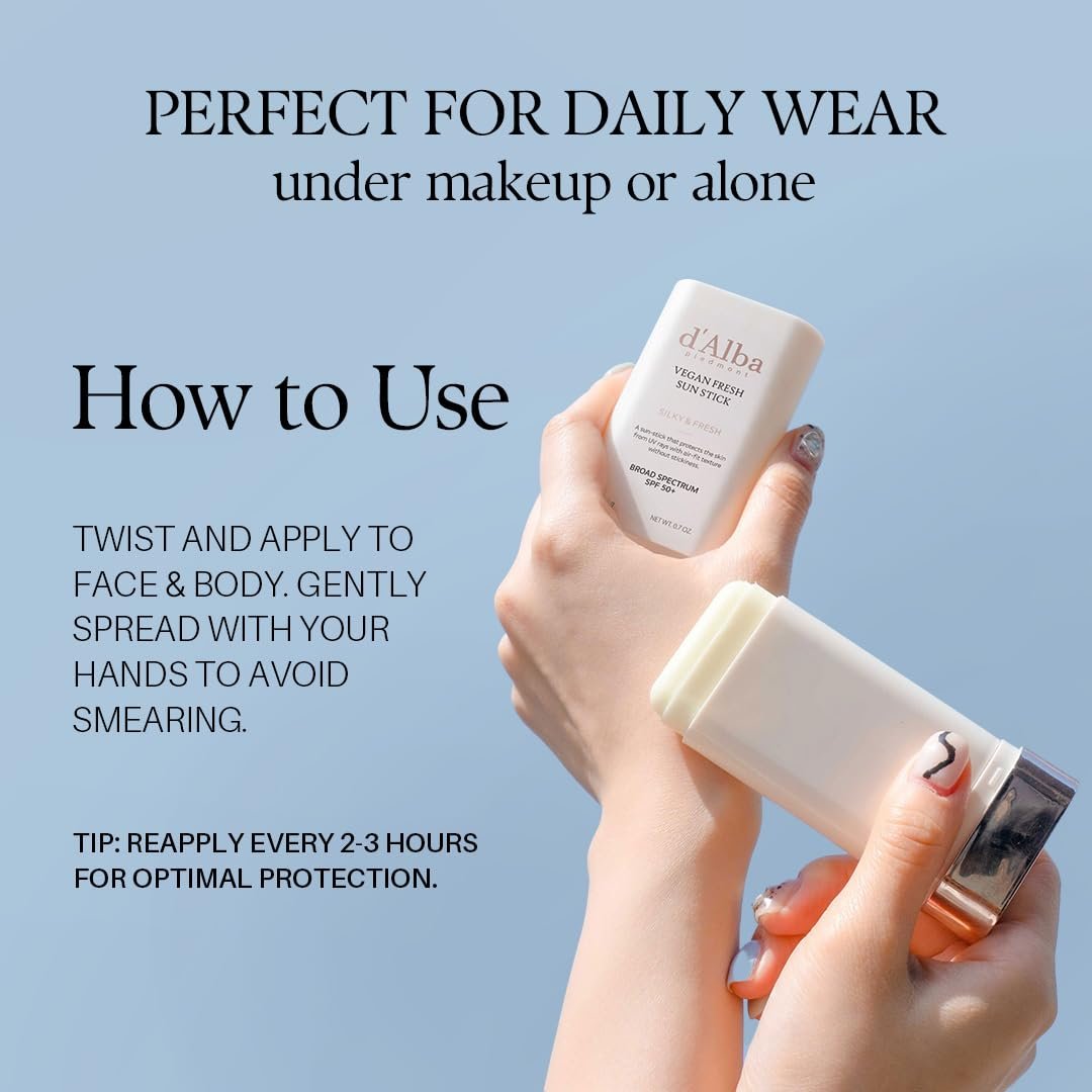 d'alba Piedmont Air Fit Fresh Sun Stick SPF 50+ - Non-Sticky, Vegan Sun Protection for On-the-Go Face - görsel 13