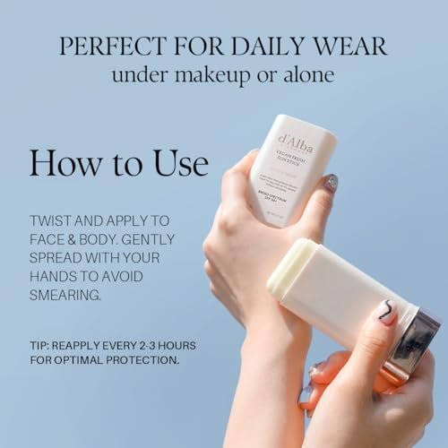 d'alba Piedmont Air Fit Fresh Sun Stick SPF 50+ - Non-Sticky, Vegan Sun Protection for On-the-Go Face - görsel 14